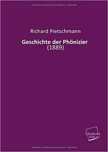 Geschichte der Phönizier: (1889)